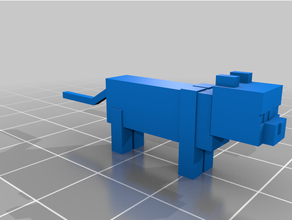 Minecraft paisible foule ensemble animaux Terre figures 3d print model - Mito3D