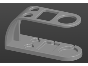 escova dente suporte banheiro organizador 3d print model - Mito3D
