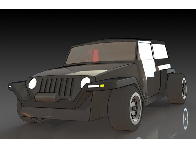 jeep wrangler automotive automovil car coche 3D print model - Mito3D