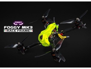 nebuloso mk3 vagem luz peso raça marquise zangão corrida foggymk3 Projeto fpv 3d print model - Mito3D