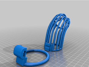 customized 18+ nsfw parametric chastity cagetest 3d print model - Mito3D