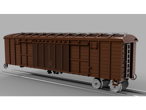 russe wagon couvert séries 11 270 échelle minairail modèle chemin fer trains 3d print model - Mito3D