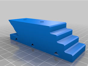 escalier cubes ligne + intérieur murs mc bases 3d print model - Mito3D