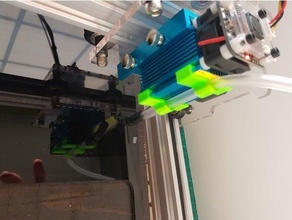 33mm diodo laser aria assistere tubo clip el crapo eleksmaker a3 Taglio 3d print model - Mito3D