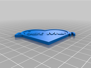 mbest mumoso personalizado coração presente etiqueta 3d print model - Mito3D
