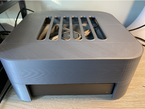 Mac mini resfriamento 140mm ventilador maçã resfriador MacMini noctua ficar pé 3d print model - Mito3D