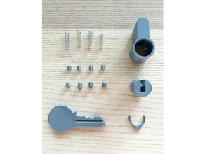 lock cylinder fidget key locking mechanism toy useless 3d print model - Mito3D