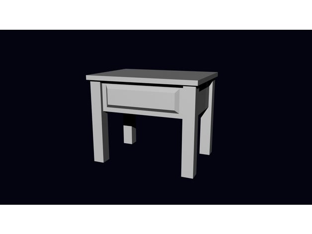 dollhouse nightstand 3D print model - Mito3D