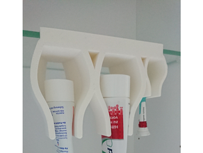 design toothpaste toothbrush holder hanging bathroom 3d print model - Mito3D