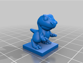 Chibi rex 3d print model - Mito3D