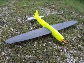 capra r20 rc corredor planador aeronave avião openscad 3d print model - Mito3D