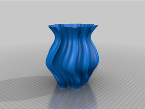 vase wave 2 mode flower 3d print model - Mito3D