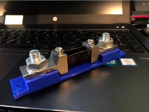 200a 75mv current shunt resistor holder ammeter ammeter-voltmeter dc 3d print model - Mito3D