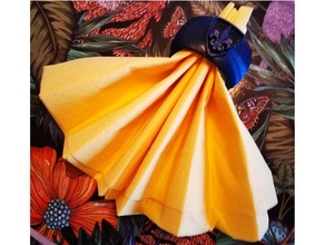 fleur lis napkin ring 3d print model - Mito3D