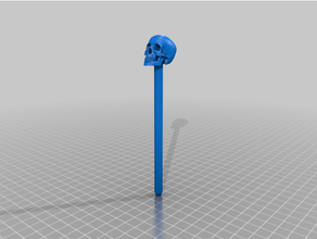 skull pen cool weird 3d print model - Mito3D