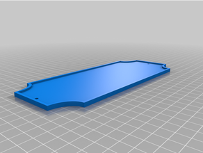 blank plate mounting holes 200x80x4mm customized 3d print model - Mito3D