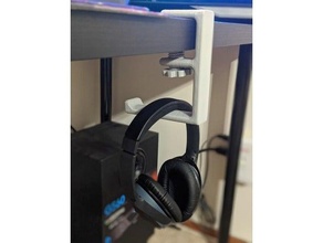 headphone mount hanger holder hook stand 3d print model - Mito3D