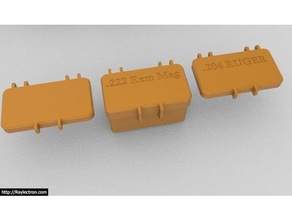 204 222 rem mag madde işareti Kutu 223 cephane Ruger 3d print model - Mito3D