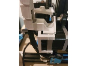 cr-10 z-axis cable chain mount fitting damp+sink cr10 creality damper heatsink 3d print model - Mito3D