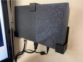 xfinity comcast hd câble boîte mur monter étagère barreur Verizon 3d print model - Mito3D
