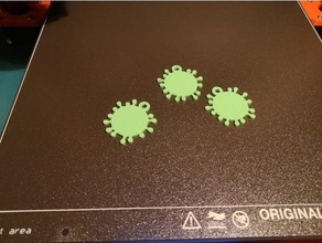 coronavirus covid porte clés 19 3d print model - Mito3D
