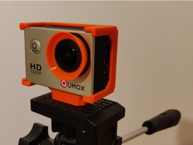 qumox sj4000 sjcam tripod mount lens hood adapter 3D print model - Mito3D