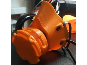 double filter adapter covid-19 mask v2 coronavirus face 3d print model - Mito3D