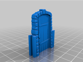 zombicide door rails boardgame walls 3d print model - Mito3D