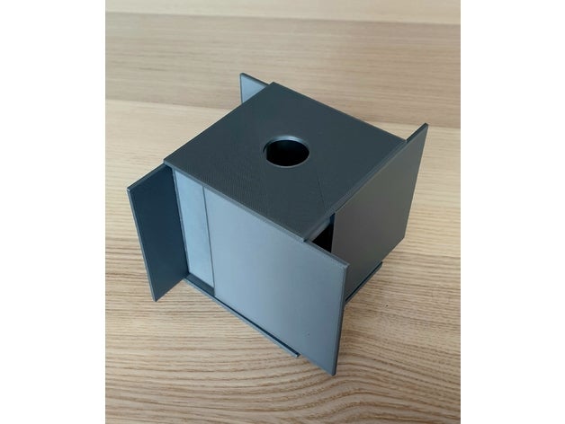boîte inhabituel verrouillage cube fermer clé puzzle espace rangement 3D print model - Mito3D