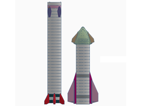 spacex nave estelar modelo kit reforço bfr 3d print model - Mito3D