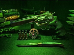 gun stand - dan wesson size revolver 3d print model - Mito3D