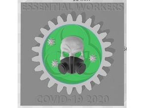 esencial trabajadores logo emblema 3d print model - Mito3D