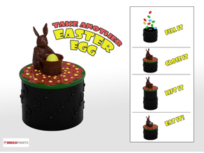 Pâques Oeuf boîte bonbons distributeur lapin œuf 3d print model - Mito3D