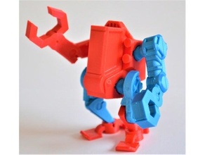 bobby articulated ball joint mech mecha support poseable robot supportless 3d print model - Mito3D