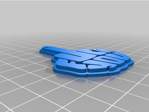 hand keychain 3d print model - Mito3D