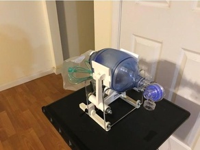 einfach 3d gedruckt Gerät arbeiten Handbuch Ventilator medizinisch Geräte 3d print model - Mito3D