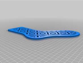 sock blocker - small diamond grid block knitting 3d print model - Mito3D