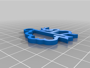 logotipo argônio distintivo porte clave 3d print model - Mito3D