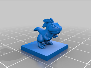 chibi velociraptor boardgame creature cute dinosaur miniature monster 3d print model - Mito3D