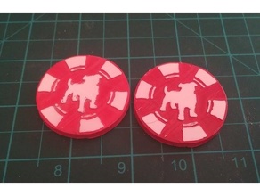 zynga poker texas holdem chip pokerchip pokerchips chips 3d print model - Mito3D