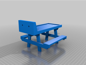 picnic table bird squirrel feeder 3d print model - Mito3D