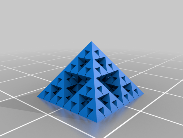 customized spiral vase sierpinski pyramid subtractive model 3D print model - Mito3D
