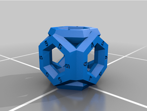 hexatorus dice - d6 sided boardgame boradgames game games hexagon hexagonal prism hollow polyhedral torus 3d print model - Mito3D