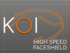koi face shield 9min 360 complete coronavirus mask covid covid-19 facecoveringchallenge faceshield fast fish free fusion medical minutes parametric protection speed supply 3d print model - Mito3D