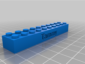 personalizado Lego compatible texto ladrillo 3d print model - Mito3D