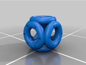 torus dice - d6 sided 6 boardgame boardgames die 3d print model - Mito3D