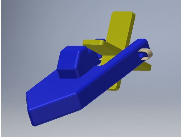 Paddel Boot Gummi Band angetrieben bauen DIY frc Nostalgie Timer Wochenende Projekt Holz 3D print model - Mito3D