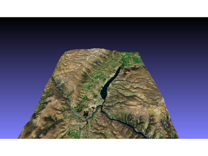 Cromwell Neuseeland Farbe 3d Karte mt pisa Satellit Färbung topografisch Topographie 3d print model - Mito3D