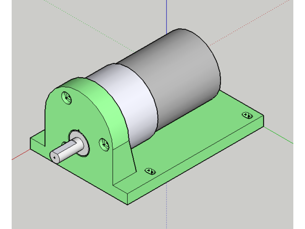 motor mounter dia 37mm dc mount 3D print model - Mito3D