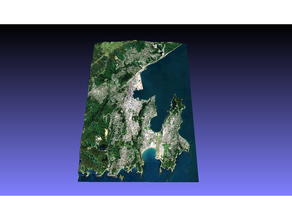 Wellington te whanganui tara Neuseeland Farbe 3d Karte Satellit Färbung topografisch Topographie 3d print model - Mito3D